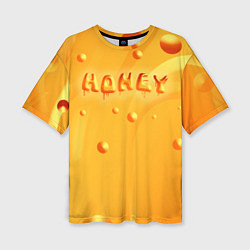 Женская футболка оверсайз Медовая волна Honey wave