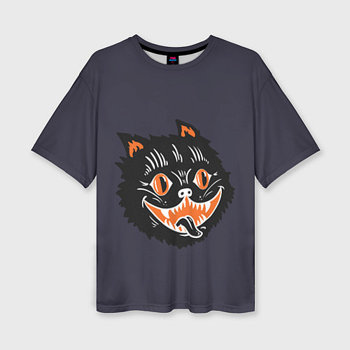 Женская футболка оверсайз Одержимый кот / 3D-принт – фото 1