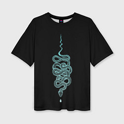 Женская футболка оверсайз Вьющаяся змея