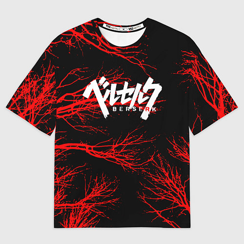 Женская футболка оверсайз Berserk: Ветки деревьев / 3D-принт – фото 1