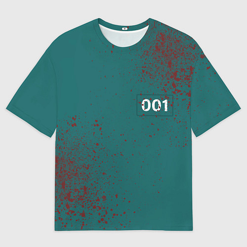 Женская футболка оверсайз Игра в кальмара: Персонаж 001 / 3D-принт – фото 1