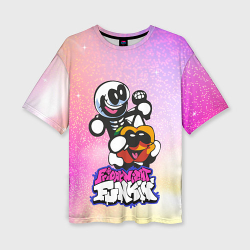 Женская футболка оверсайз Skid and Pump Friday Night Funkin / 3D-принт – фото 1