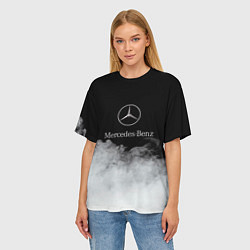 Футболка оверсайз женская Mercedes-Benz Облака, цвет: 3D-принт — фото 2