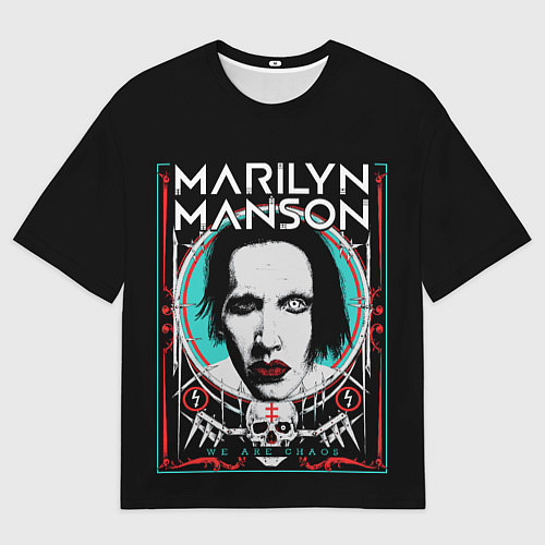Женская футболка оверсайз Marilyn Manson - We are chaos / 3D-принт – фото 1