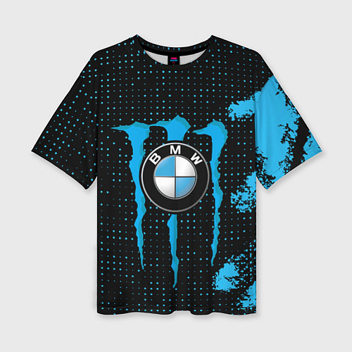 Женская футболка оверсайз MONSTER BMW MONSTER ENERGY / 3D-принт – фото 1
