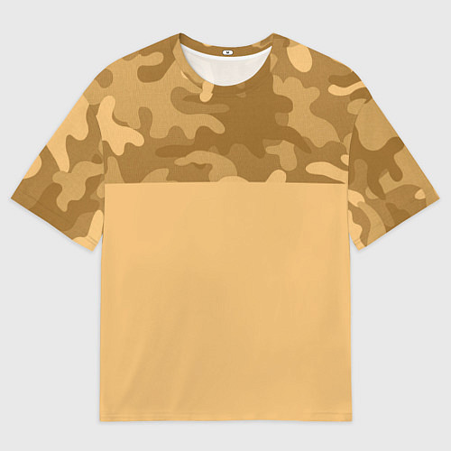 Женская футболка оверсайз Песочный / 3D-принт – фото 1