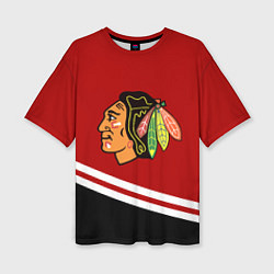 Женская футболка оверсайз Chicago Blackhawks, NHL