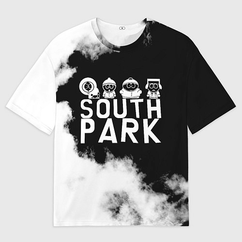 Женская футболка оверсайз Все пацаны на черном фоне Южный Парк / 3D-принт – фото 1
