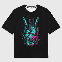 Футболка оверсайз женская НЕОНОВЫЙ САМУРАЙ NEON RONIN NEON SAMURAI, цвет: 3D-принт