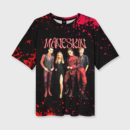 Женская футболка оверсайз Maneskin Лунный свет, рок - группа / 3D-принт – фото 1