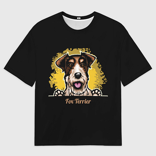 Женская футболка оверсайз Фокстерьер Fox terrier / 3D-принт – фото 1
