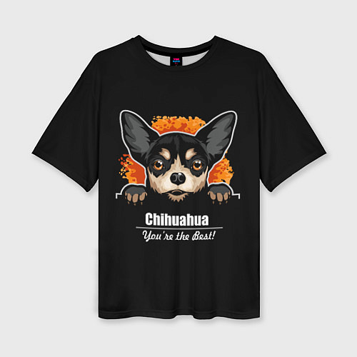 Женская футболка оверсайз Чихуахуа Chihuahua / 3D-принт – фото 1