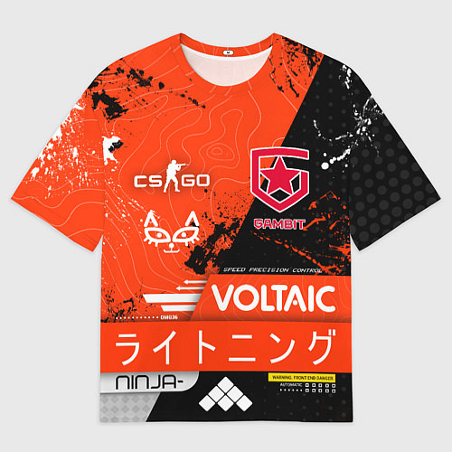 Женская футболка оверсайз GAMBIT cs:go Blood Sport / 3D-принт – фото 1