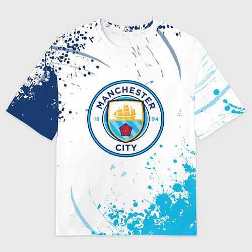 Женская футболка оверсайз Manchester City - Футбольный клуб / 3D-принт – фото 1