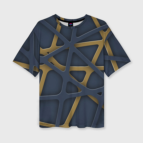 Женская футболка оверсайз 3Д абстракция KVIks / 3D-принт – фото 1
