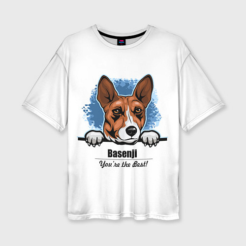 Женская футболка оверсайз Собака Басенджи / 3D-принт – фото 1