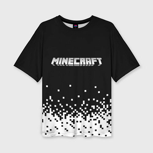 Женская футболка оверсайз Minecraft Майнкрафт логотип / 3D-принт – фото 1