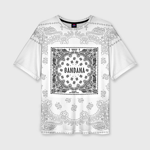 Женская футболка оверсайз Big Baby Tape x Kizaru BANDANA Бандана Кизару Тейп / 3D-принт – фото 1