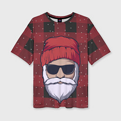 Футболка оверсайз женская SANTA HIPSTER САНТА ХИПСТЕР, цвет: 3D-принт