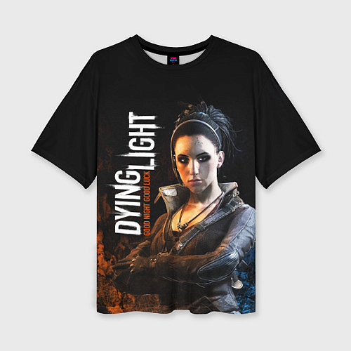 Женская футболка оверсайз DIGHT LIGHT, ДЖЕЙД / 3D-принт – фото 1