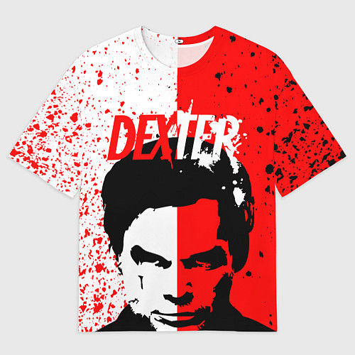 Женская футболка оверсайз ДЕКСТЕР DEXTER NEW BLOOD / 3D-принт – фото 1