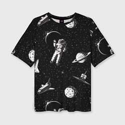 Женская футболка оверсайз Космический вояж