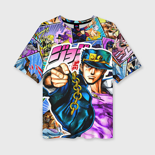 Женская футболка оверсайз Джотаро - JoJos Bizarre Adventure / 3D-принт – фото 1