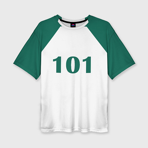 Женская футболка оверсайз Как в Игре в Кальмара Футболка игрока 101 Жан Док- / 3D-принт – фото 1