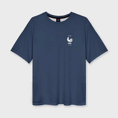 Женская футболка оверсайз Сборная Франции Мбаппе 10 / 3D-принт – фото 1