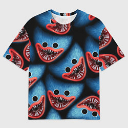 Футболка оверсайз женская POPPY PLAYTIME ХАГИ ВАГИ ЛИЦО МОНСТРА, цвет: 3D-принт