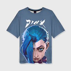 Женская футболка оверсайз Jinx Arcane