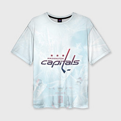 Футболка оверсайз женская Washington Capitals Ovi8 Ice theme, цвет: 3D-принт
