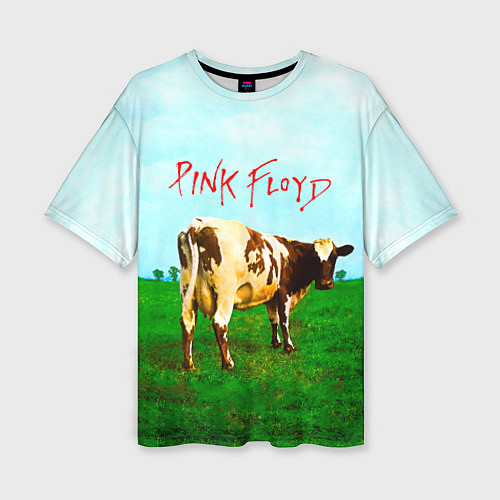 Женская футболка оверсайз Atom Heart Mother - Pink Floyd / 3D-принт – фото 1