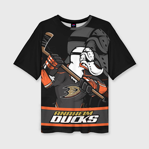 Женская футболка оверсайз Анахайм Дакс, Anaheim Ducks / 3D-принт – фото 1