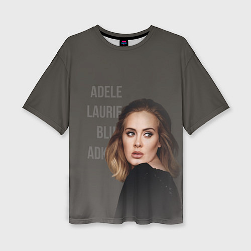 Женская футболка оверсайз Взгляд Адель / 3D-принт – фото 1