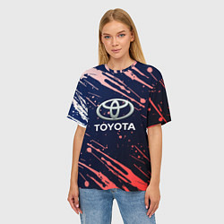 Футболка оверсайз женская Toyota градиент, цвет: 3D-принт — фото 2