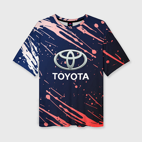 Женская футболка оверсайз Toyota градиент / 3D-принт – фото 1