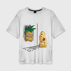 Женская футболка оверсайз HERES PINEAPPLE!