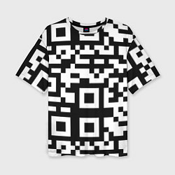 Футболка оверсайз женская Qr codeкуаркод, цвет: 3D-принт