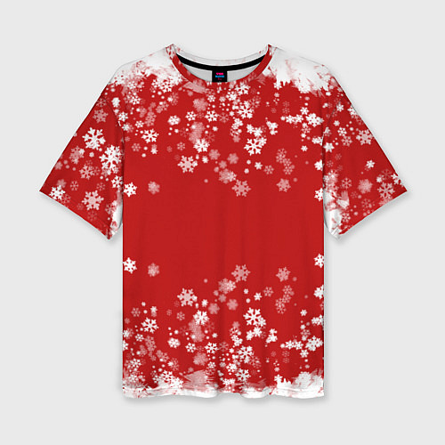 Женская футболка оверсайз Вечный снегопад / 3D-принт – фото 1