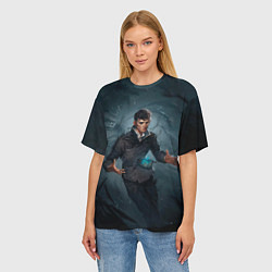 Футболка оверсайз женская Dishonored art, цвет: 3D-принт — фото 2
