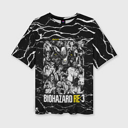 Женская футболка оверсайз Biohazard re3
