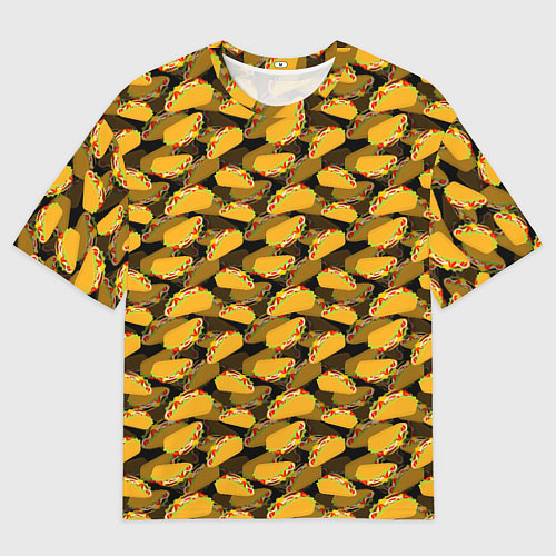 Женская футболка оверсайз Тако Tacos / 3D-принт – фото 1