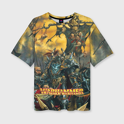 Женская футболка оверсайз Warhammer old battle / 3D-принт – фото 1