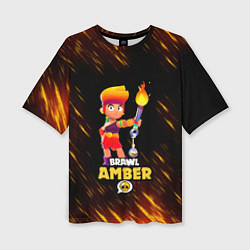 Женская футболка оверсайз Brawl Stars - Amber