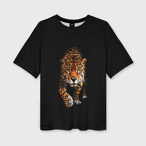 Женская футболка оверсайз Big Cat Leo / 3D-принт – фото 1