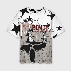 Женская футболка оверсайз Бенди и чернильная машина звезды
