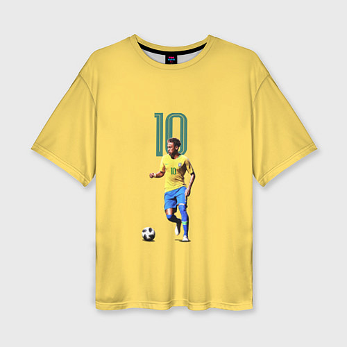 Женская футболка оверсайз Неймар Сборная Бразилии / 3D-принт – фото 1