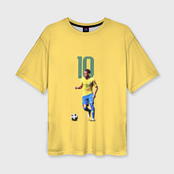 Женская футболка оверсайз Неймар Сборная Бразилии
