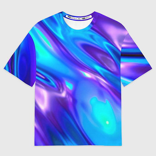 Женская футболка оверсайз Neon Holographic / 3D-принт – фото 1